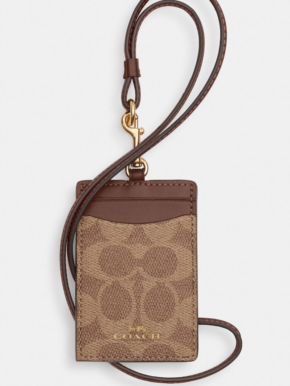 Coach  Id Lanyard In Signaure Canvas
